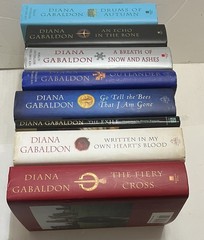 Outlander Novels Lot of 8 Diana Gabaldon Breath Fiery Cross Drums Of Autumn HCDJ