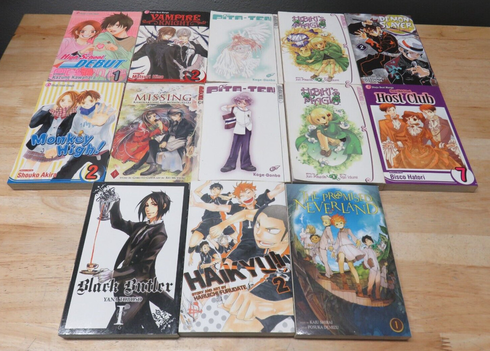 Manga Lot Demon Slayer Pita-Ten Hibiki’s Magic Black Butler Vamprie Knight