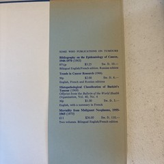 Histological Typing of Bone Tumours (1972) – WHO – Hardcover Medical Pathology