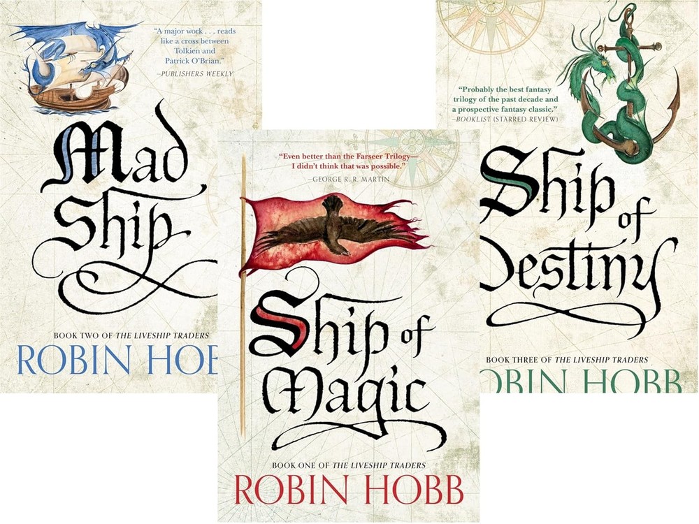 Ship of Magic, Mad Ship, Ship of Destiny books set by Robin Hobb The Liveship