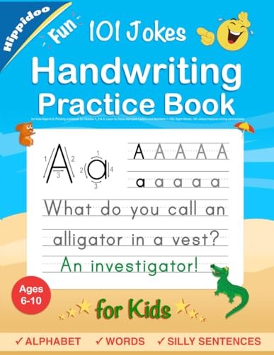 Handwriting Practice Book for Kids Ages 6-10 : Printing workbook for Grades …