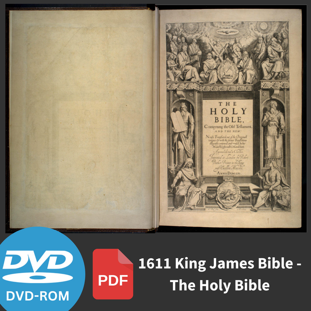The Holy Bible King James Version KJV 1611 Edition With Apocrypha – eBook on DVD