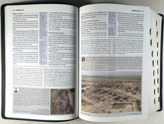 KJV Study Bible Black Genuine Leather Full Color Edition Indexed King James VG