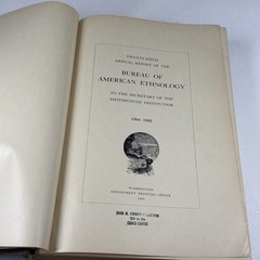 26th Annual Report of the Bureau of American Ethnology Mythology 1904 HC