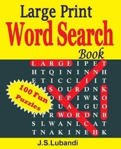 J S Lubandi Large Print Word Search Book (Paperback)