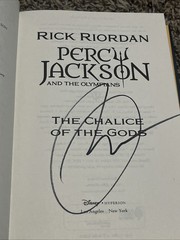 Rick Riordan *SIGNED* The Chalice of the Gods Book – Disney – Percy Jackson