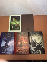 Lot Of 5 Books : Percy Jackson and the Olympians HCDJ Complete Set Rick Riordan