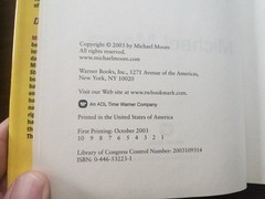 Michael Moore SIGNED Dude, Where’s My Country? 2003 First Edition Hardcover COA