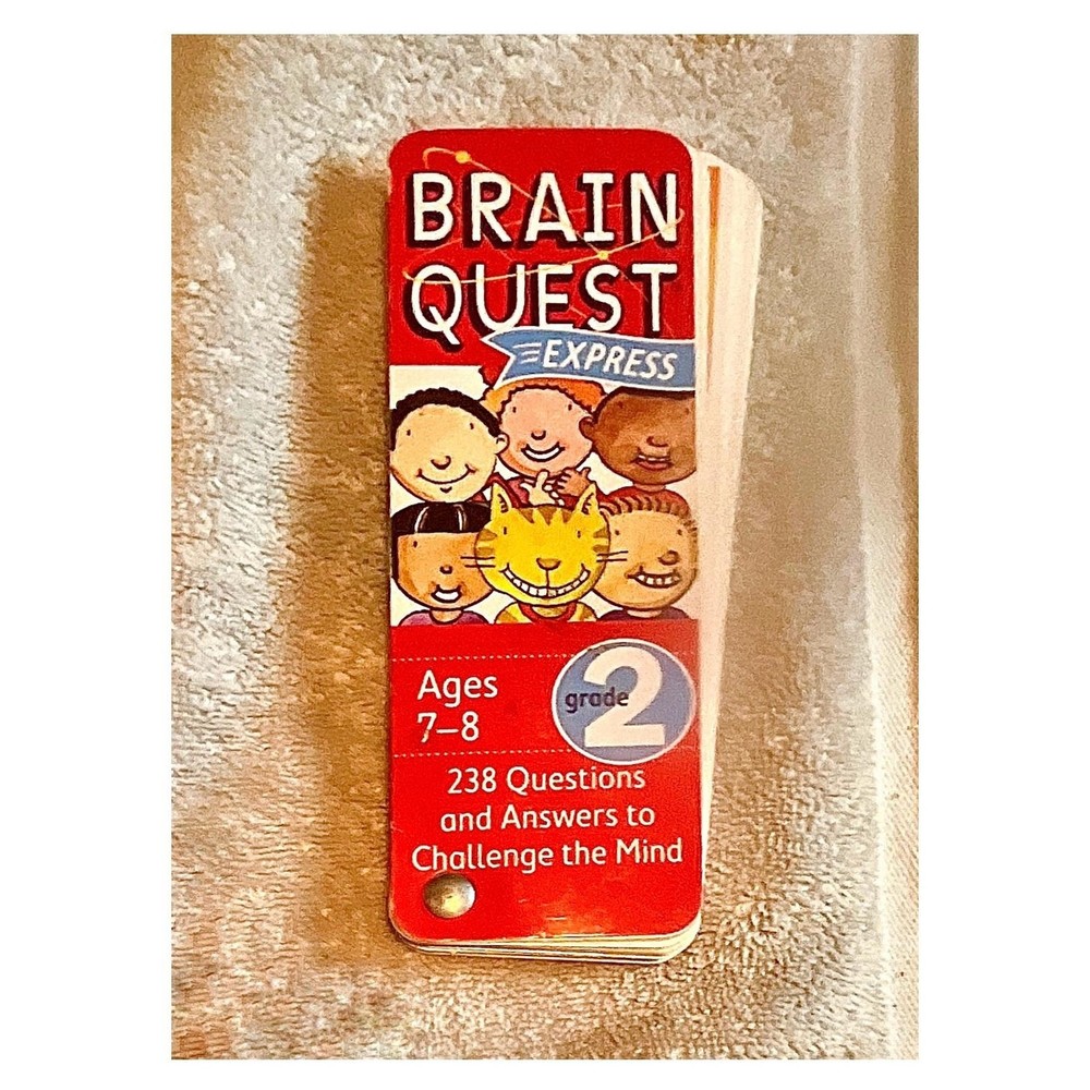 🔴Brain Quest Express🧠Grade 2🎓Workman Publishing❓Ages 7-8📕238🆓Questions📬Red