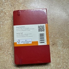 Moleskine Ruled Notebook, Hard Cover, 3.5″ x 5.5″ 192 Lined Pages Red