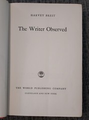 First Edition The Writer Observed by Harvey Breit 1956 Hardback Hemingway