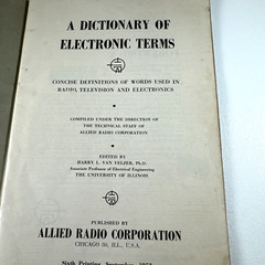 Vtg 1953 Dictionary Of Electronic Terms Published By Allied Radio Shack Read