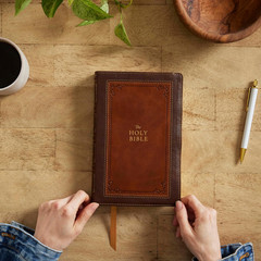 1611 KJV with Apocrypha, Brown Leathersoft: Holy Bible