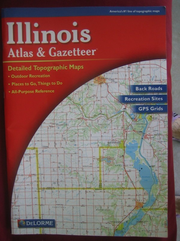 ILLINOIS ATLAS & GAZETTEER ~ DELORME ~ Back Roads, GPS Grids, Rec Sites ~ MAPS