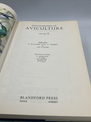 Encyclopedia of aviculture set 3 books, hardcover, blandford press