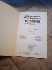Bible Answers to Man’s Questions on Demons Kenneth Hagin Christian RHEMA