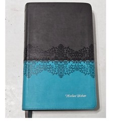 NIV Life Application Study Bible Zondervan Leathersoft Two-Tone Gray Teal