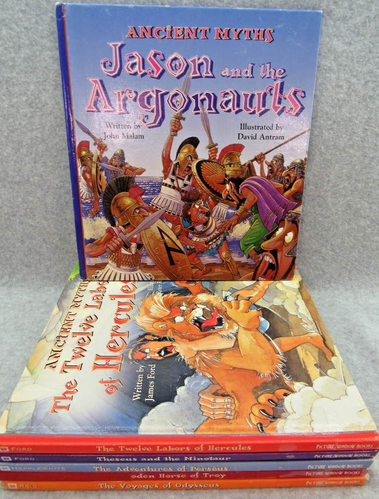 Ancient Myths LOT 6 HC Books ~ Troy Perseus Odysseus Theseus Hercules Homeschool