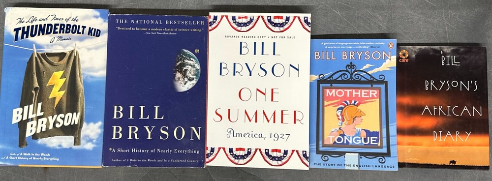 Bill Bryson Mixed Lot Set of 5 Books Paperback Novels At Home,…