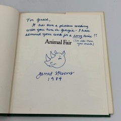 Animal Fair by Janet Stevens Signed First Edition 1981 HCDJ Childrens Book