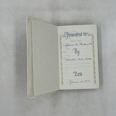 Collins Genuine White French Morocco Leather Red Letter Concordance Bible W/ Box