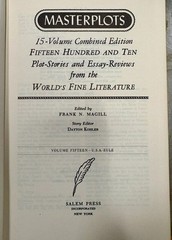 Masterplots Digests of World Literature ~ Complete 15 vol set + 5 Annuals 64-68