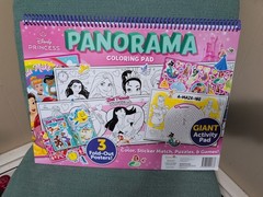 Disney Princess Giant Coloring Activity Pad Panorama Fold Out Poster & Stickers