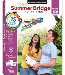 Summer Bridge Activities 8th to 9th Grade Workbooks All Subjects, Middle Sch…