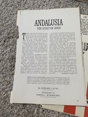 Vtg Andalusia Book W Map article 1964 English Southern Spain Acquaroni Arielli