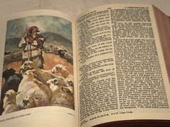HOLY BIBLE Self Pronouncing RSV 1962 Cokesbury vtg Revised Standard illustrated