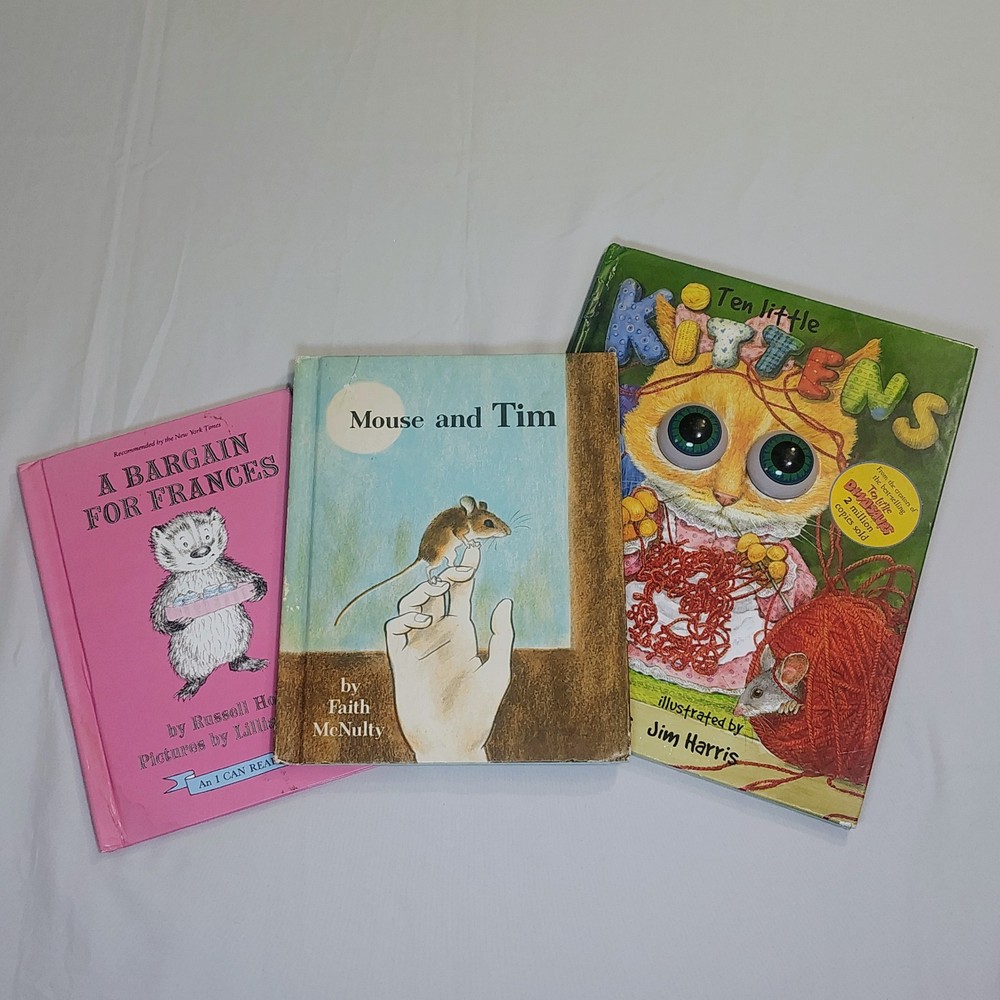 📚 Lot of 3 Vintage Children’s Picture Books Mixed Titles Animal Themed