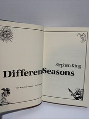 1982 Stephen King Different Seasons 1st Edition/1st Printing Viking Press HC/DJ