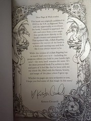 Page and wick A Dark Forgetting Kristen Ciccarelli Special Edition Signed