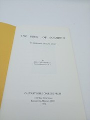 Vintage The Song Of Solomon An Extensive Outline Study Dr. F. William May Softco