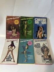 Carter Brown Mystery Series Vintage Paperback Lot Signet Crime Novels