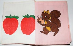 Vintage Rare Handmade Linen Childs Printed 14 Pages Picture Book 8 x 9