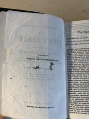 Holy Bible KJV Collins Black Leather References Red Letter Vintage