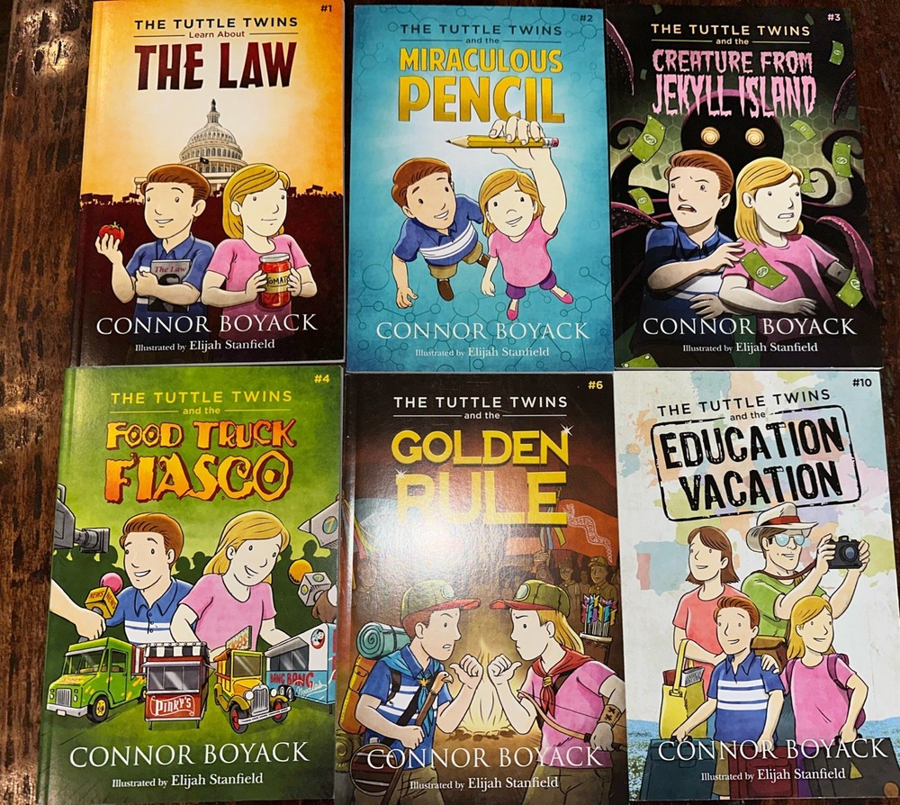 The Tuttle Twins 1-4,6 ,10 Lot 6 Incomplete Connor Boyack Paperback Book Series