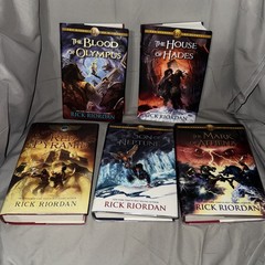 Lot of 5 Rick Riordan Books Percy Jackson Heroes of Olympus Kane Chronicle Mixed