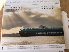 Wallenius Wilhelmsen 2026 Desk Calendar Two-Month Flip Open Size:22cm