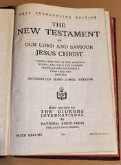 NEW TESTAMENT PSALMS THE GIDEONS SELF PRONOUNCING EDITION NATIONAL BIBLE PRESS!!