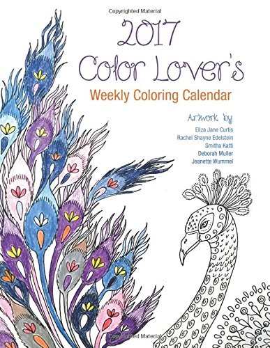 2017 COLOR LOVER’S WEEKLY COLORING CALENDAR By Creative Girlfriends Press NEW