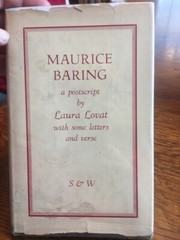 Maurice Baring a postcript laura Lovat with some letters and verse 1948 poetry