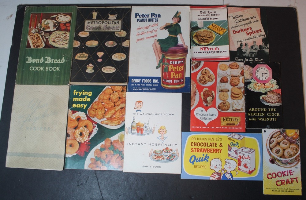 LARGE lot of 12 VINTAGE 1930’s to 1960’s Cooking Booklets (Some RARE FINDS) nice