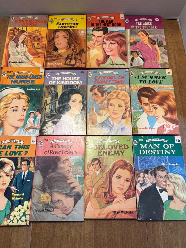 Harlequin Romance Novels Lot of 12 Vintage Paperbacks (See Photos for Titles)