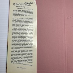 Frederick Turner Of Chiles Cacti and Fighting Cocks Notes on American West 1990