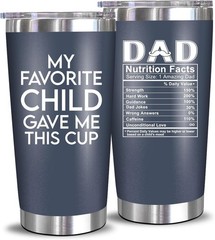 20 Oz Insulated Stainless Steel Dad Tumbler – Navy, Gift for Fathers