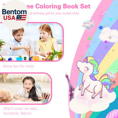 Unicorn Coloring Book Set with Coloring Pages & Colored Pencils, Art Supplies fo
