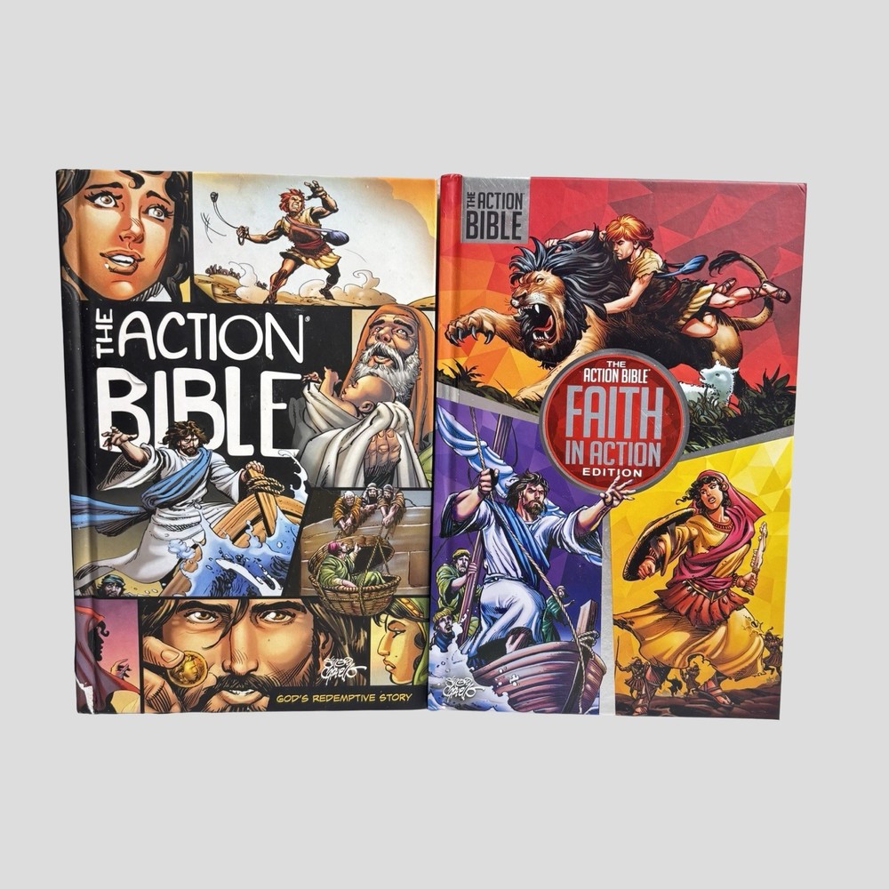 The Action Bible: Faith in Action & Action Bible Lot Hardcover Cariello Sergio