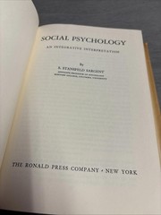 Social Psychology by S. Stansfeld Sargent 1950 HC/DJ VG